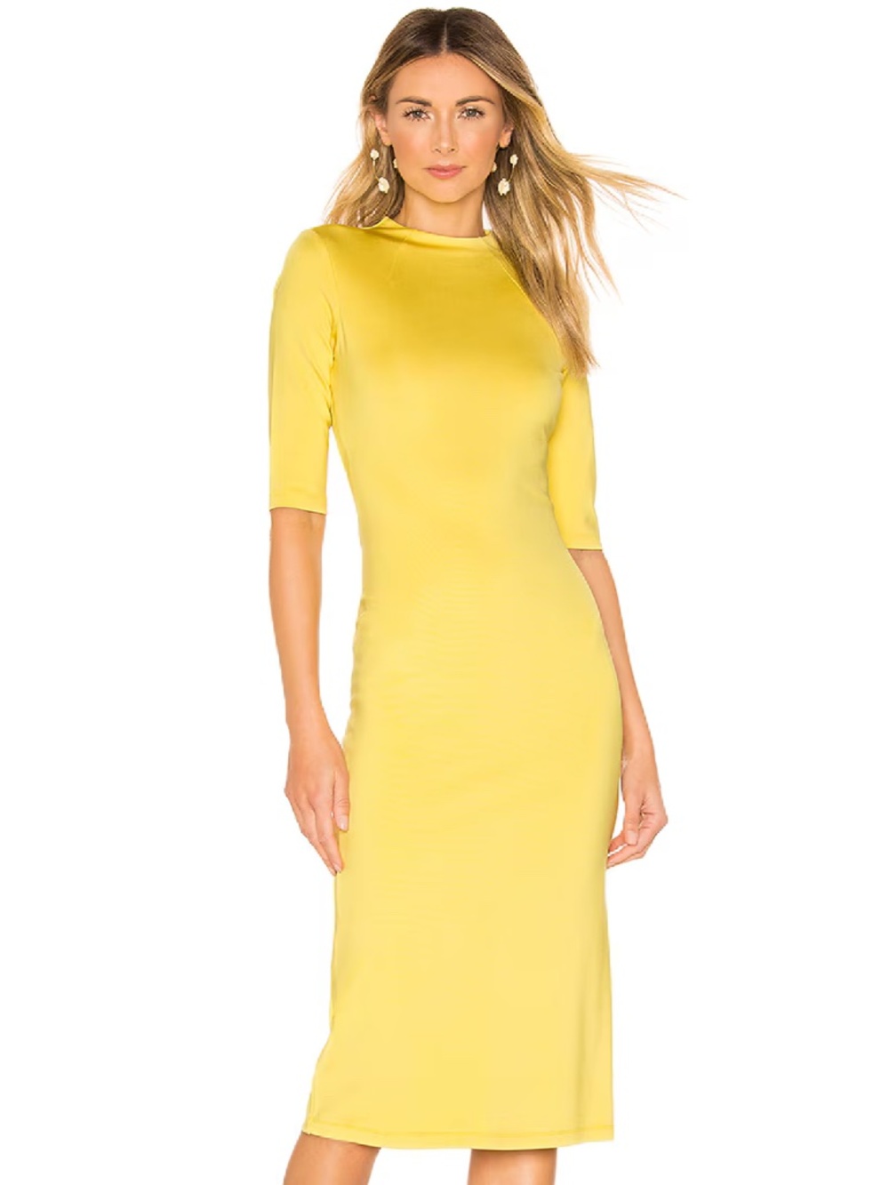 - NEW Alice + Olivia Delora Fitted Mock Neck Dress BOX21